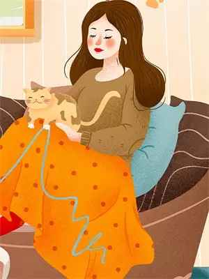 拿着红伞的少女世界名画